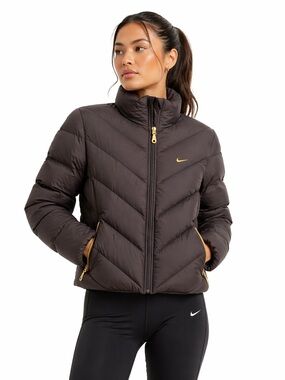 Nike black down filled Unisex Outdoor Full zip long sleeve puffer jacket M
